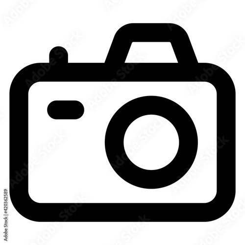 
Camera, photographic equipment icon in filled style 

