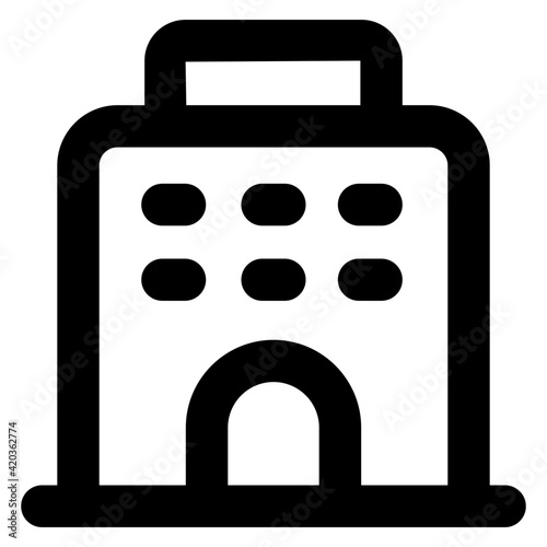 
A modern architecture icon, glyph style of condo vector 

