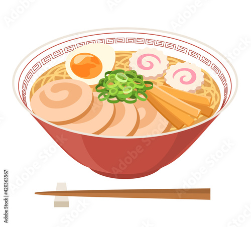 ラーメンのベクターイラスト