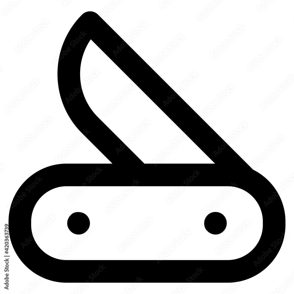 Jackknife icon, cutting tool in solid style
Jackknife icon, cutting tool in solid style