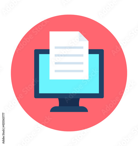 Online Document Vector Icon