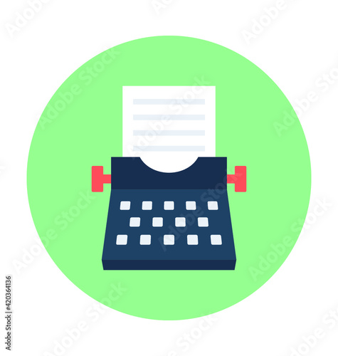 Typewriter Vector Icon