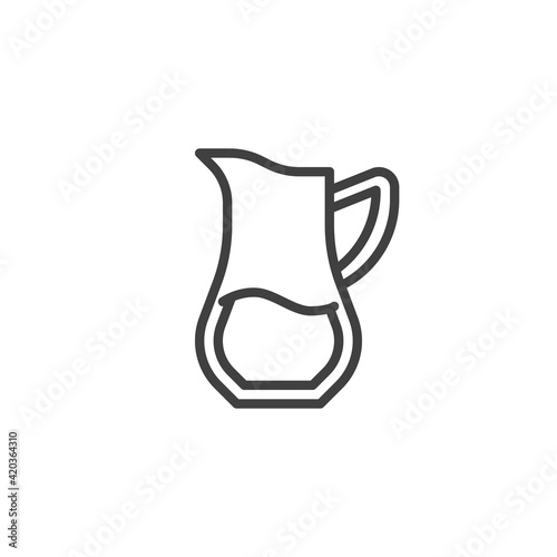 Milk jug line icon. linear style sign
