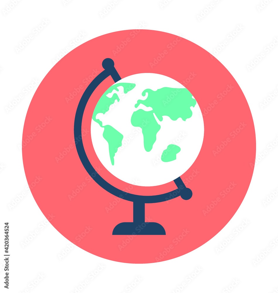 Table Globe Vector Icon Table Globe Vector Icon