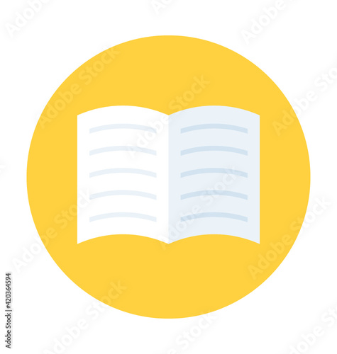 Open Book Vector Icon