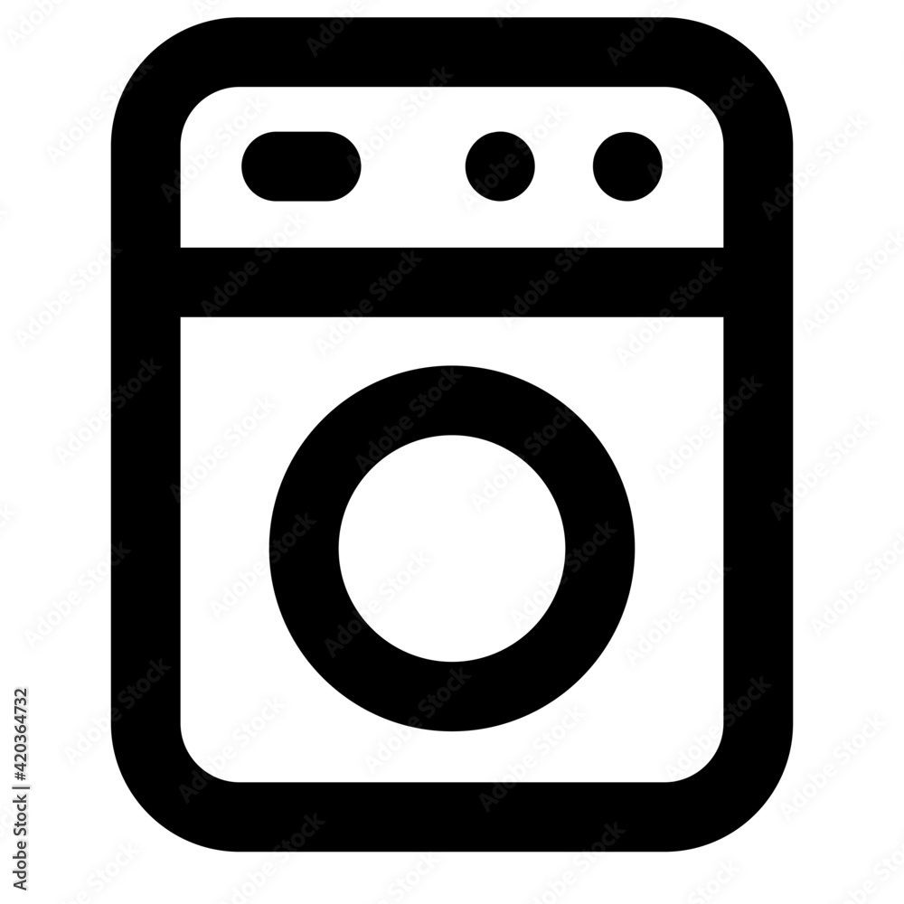 Washing machine electrical appliance icon.
Washing machine electrical appliance icon.