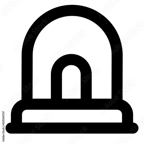 
Solid design of tombstone icon

