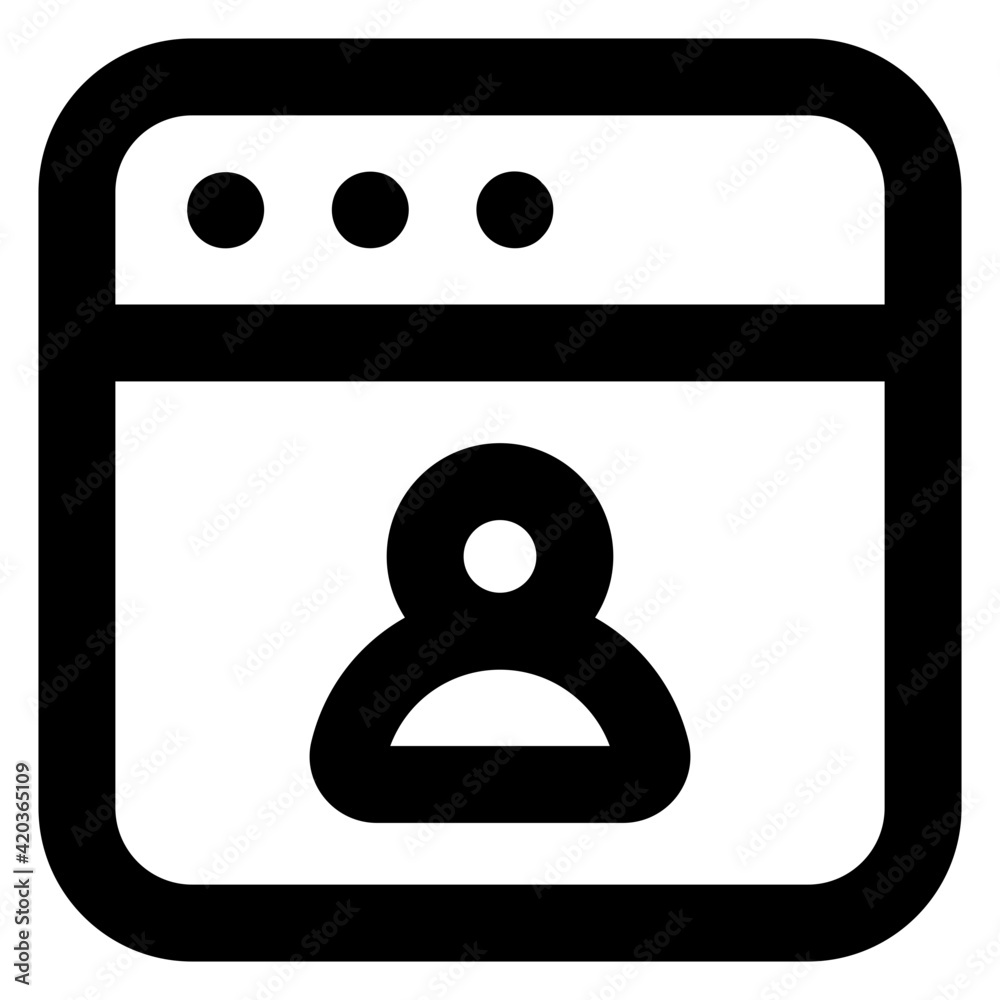 Online user account, solid icon of web profile
Online user account, solid icon of web profile