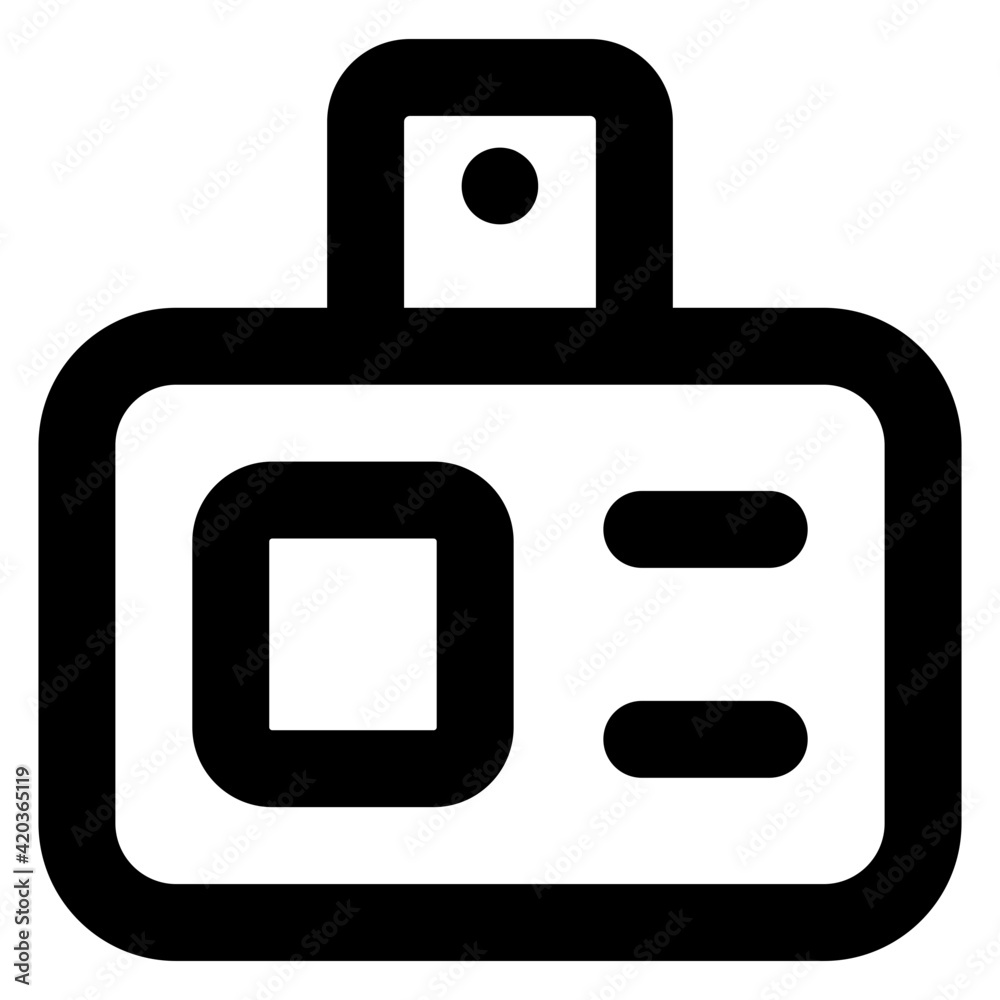Identification card icon in trendy design vector
Identification card icon in trendy design vector