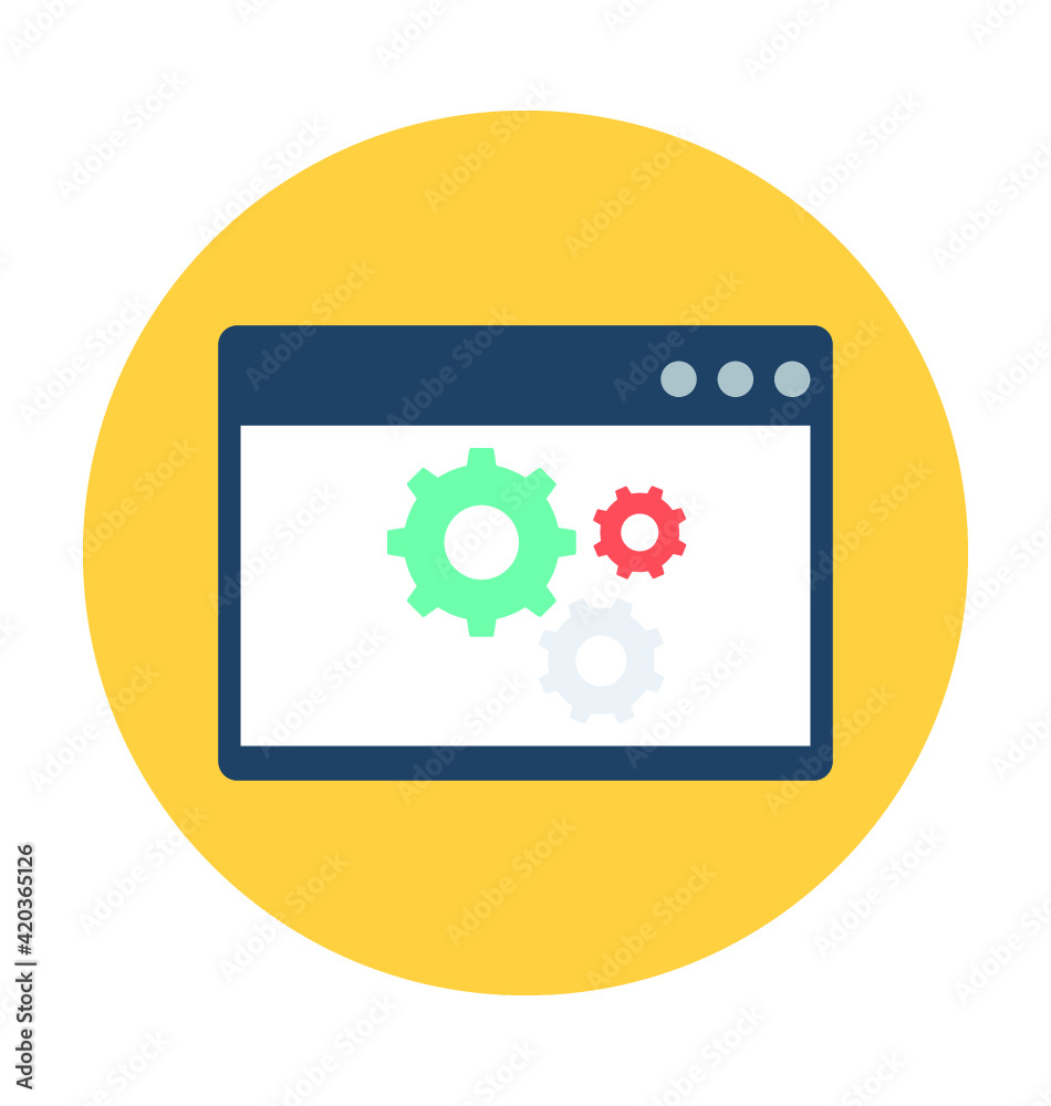 Web Setting Vector Icon