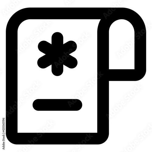 Cardiac report icon of solid style 
