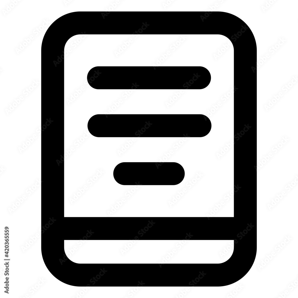 Glyph design of mobile layout icon
Glyph design of mobile layout icon