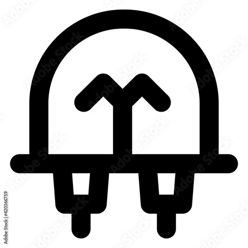 
An icon design of diode, editable vector 

