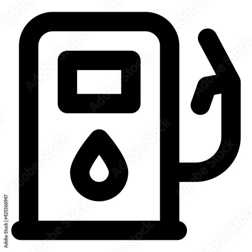 
Fuel pump glyph vector design 

