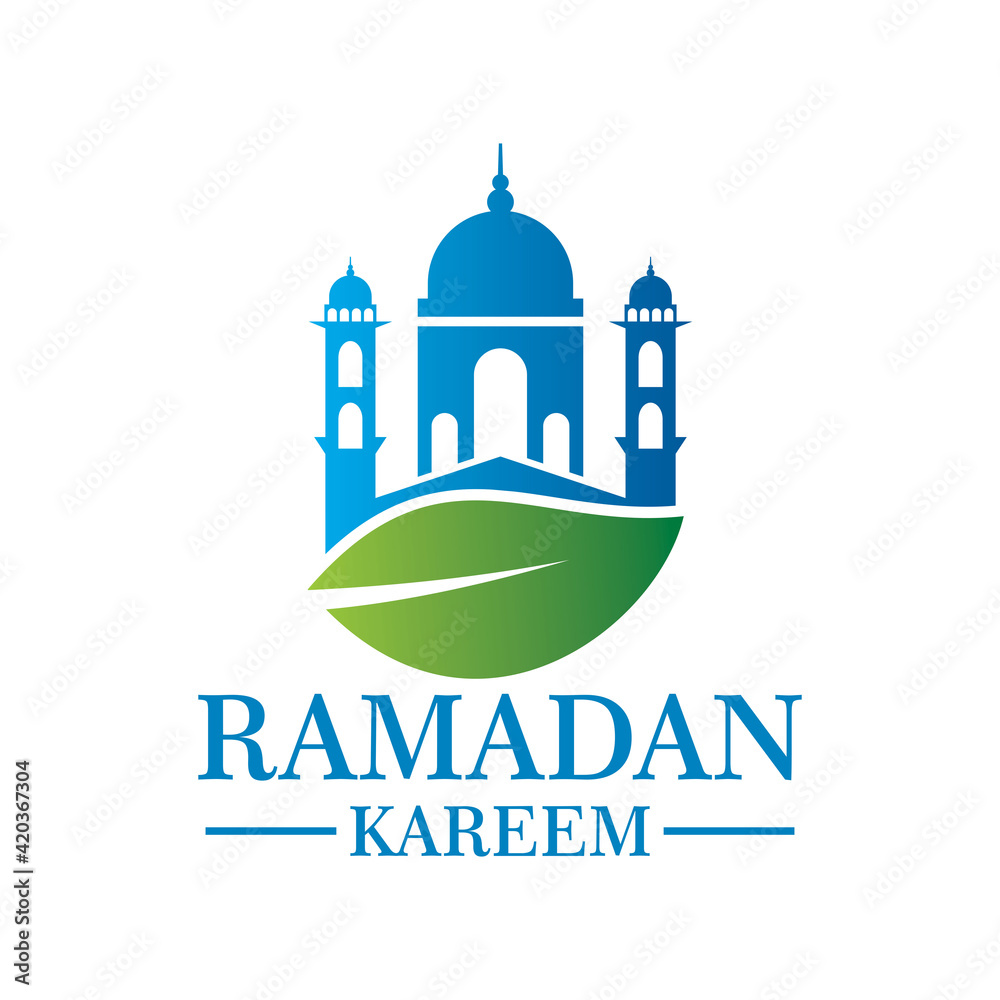 ramadan vector , mosque logo vector
