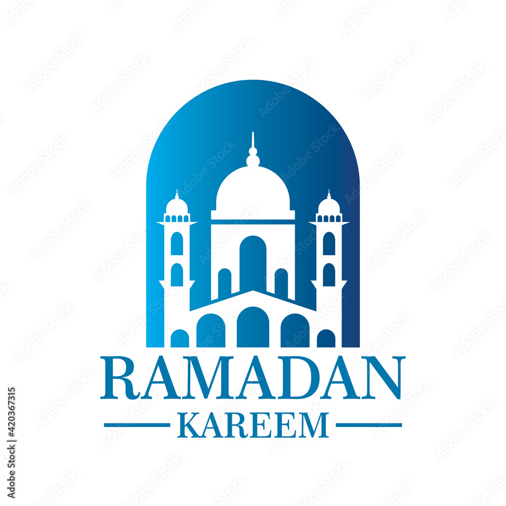 ramadan vector , mosque logo vector
