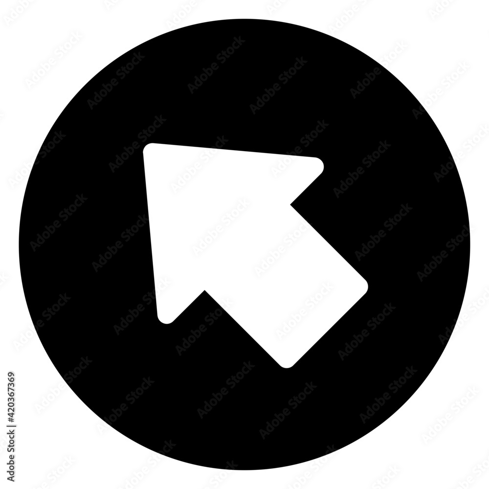 Modern style icon of left upward arrow
Modern style icon of left upward arrow
