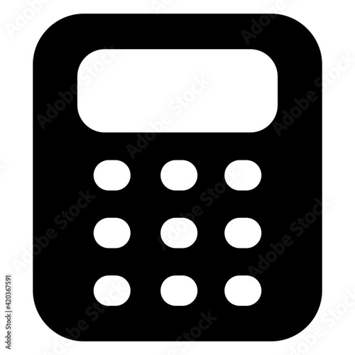 
Number cruncher icon in glyph style, calculator vector 

 photo