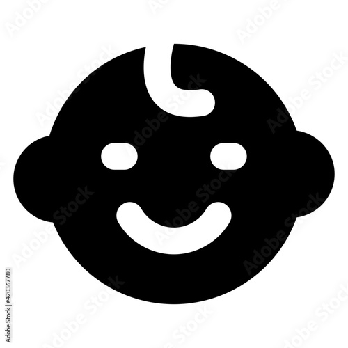 
A new born baby, neonate icon in filled design

