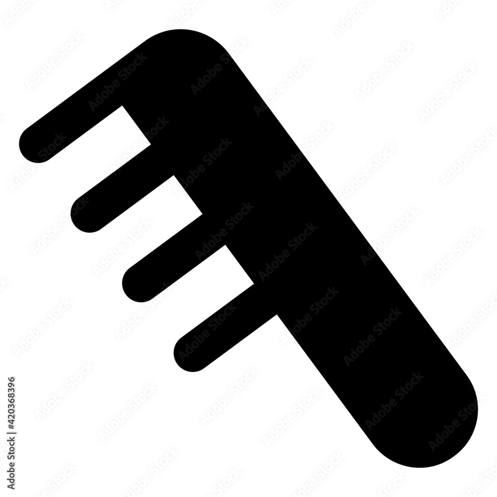 Detangling hair comb glyph design
Detangling hair comb glyph design