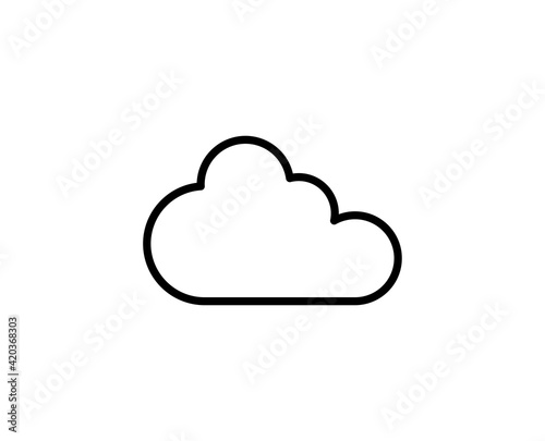 Cloud line icon. Vector symbol in trendy flat style on white background. Cloud sing for design.