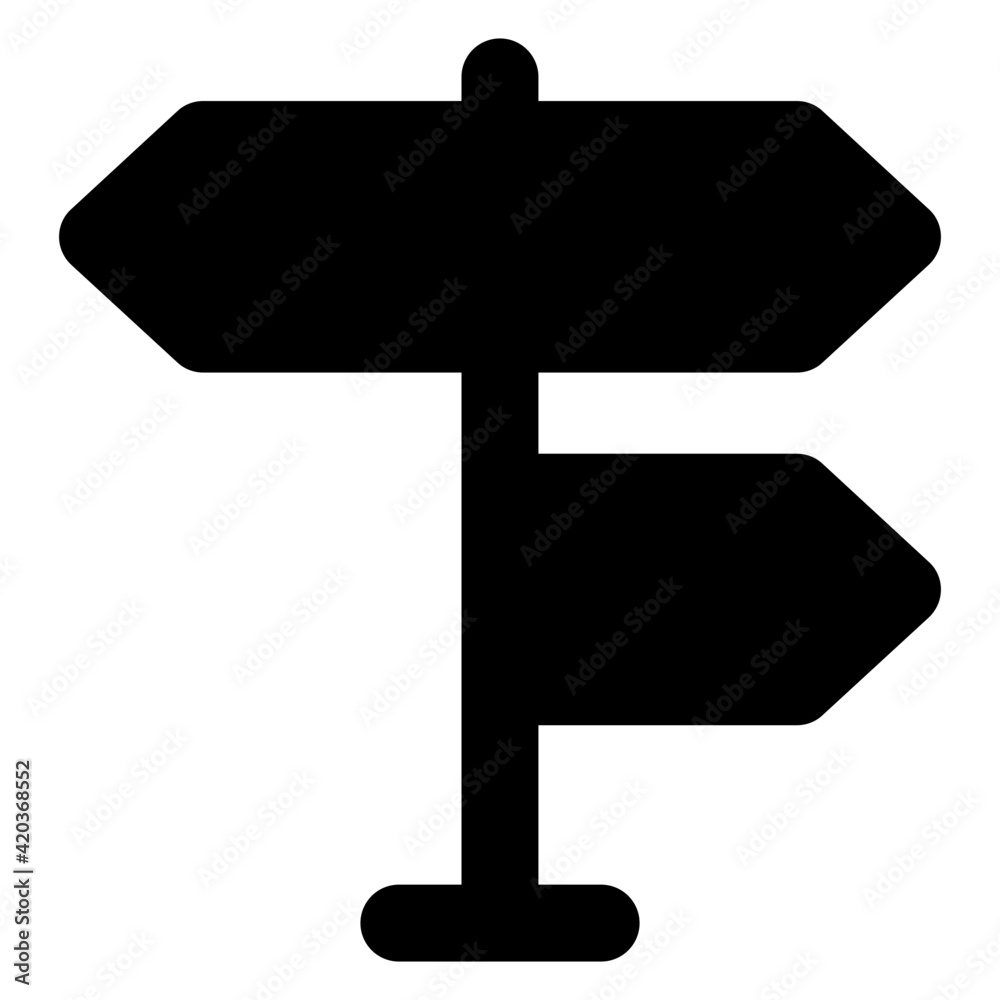 A glyph design of roadboard icon
A glyph design of roadboard icon