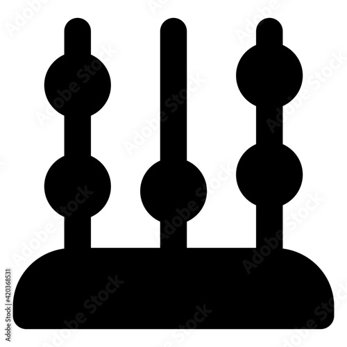 
Icon of counting beads in filled design

