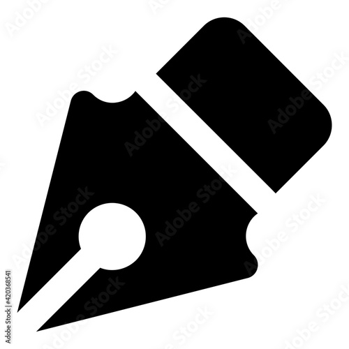 
Editable solid design of pen nib icon

