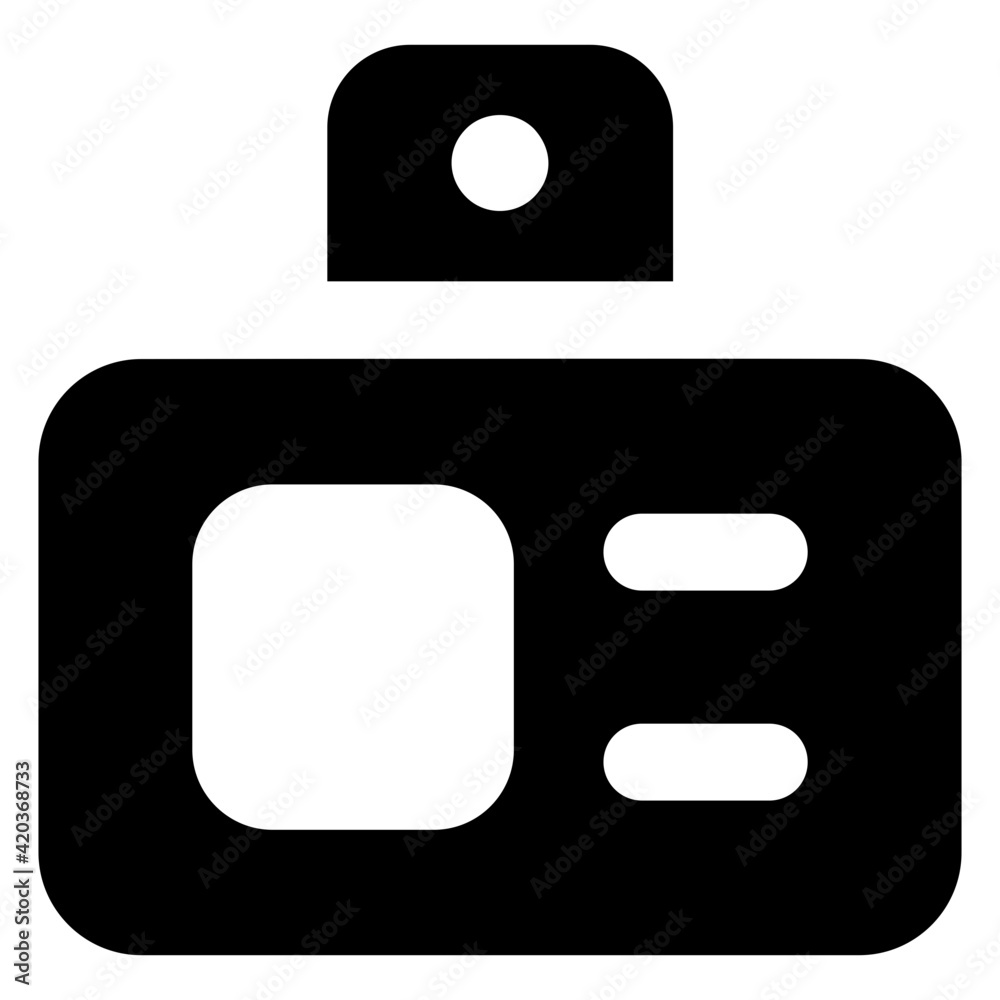 Identification card icon in trendy design vector
Identification card icon in trendy design vector