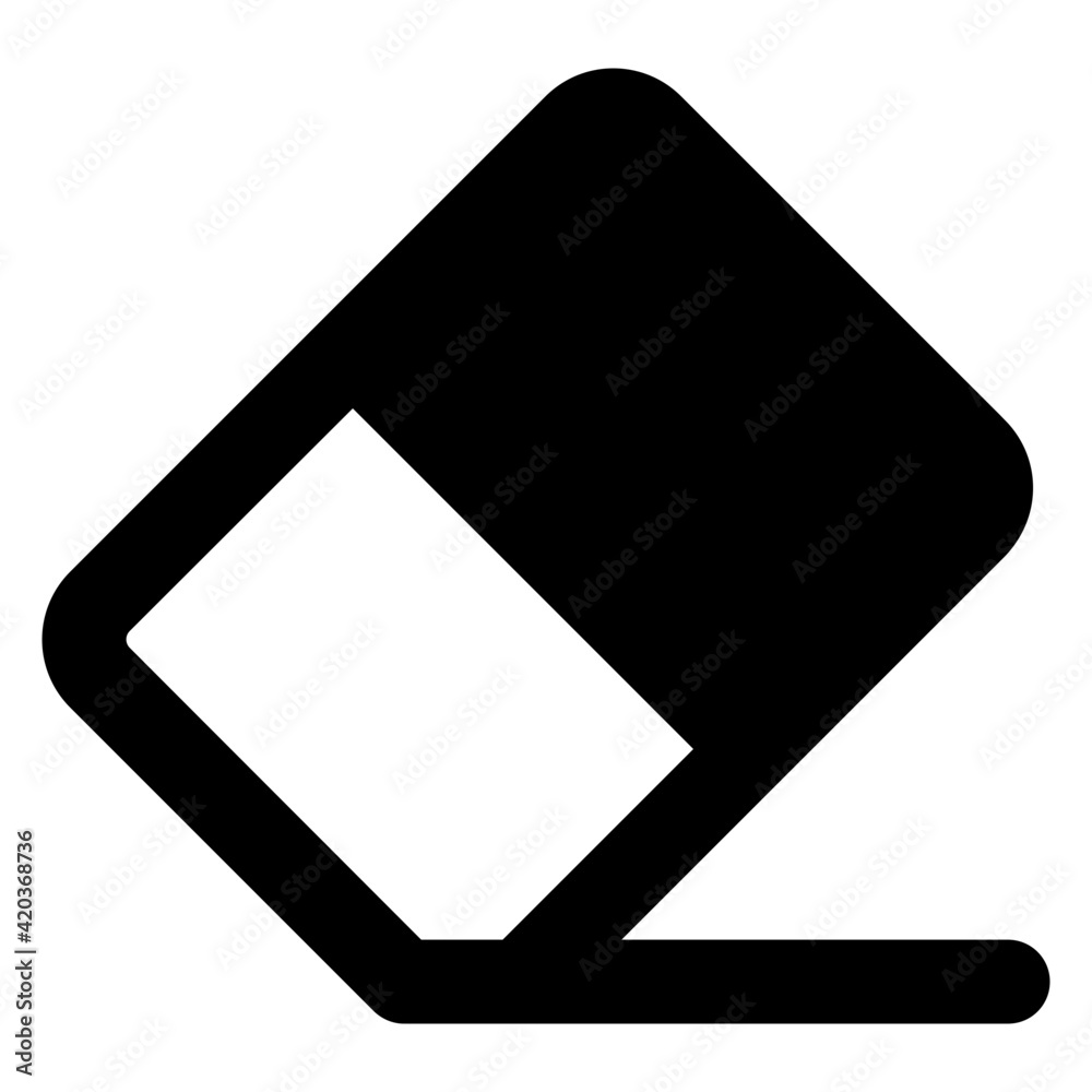 Stationery tool, solid icon of eraser
Stationery tool, solid icon of eraser