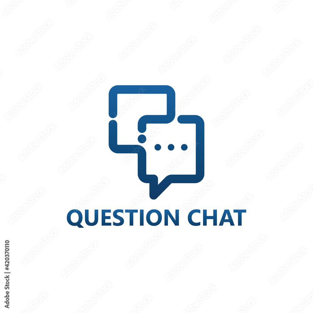 Question chat logo template design Question chat logo template design