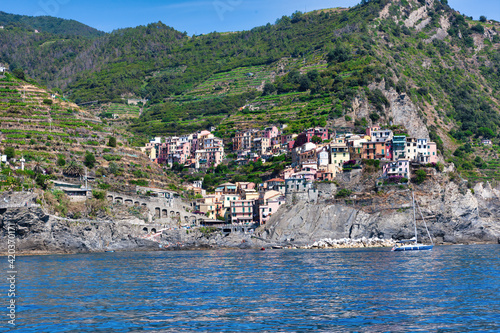 The fishing villages of Monterosso al Mare,Vernazza, Corniglia, Manorola and Riomaggioresof the Cinque Terra Liguria Italy photo