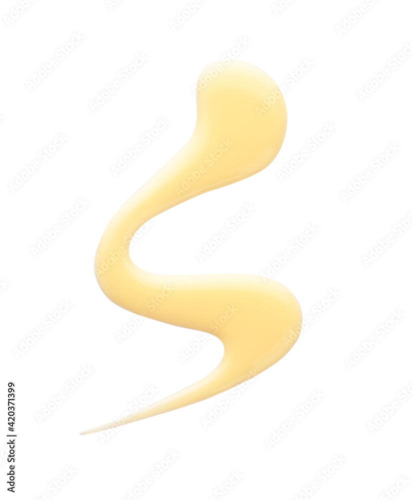Sweet condensed milk on white background Sweet condensed milk on white background