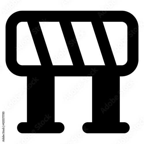
Editable filled design of road barrier icon

