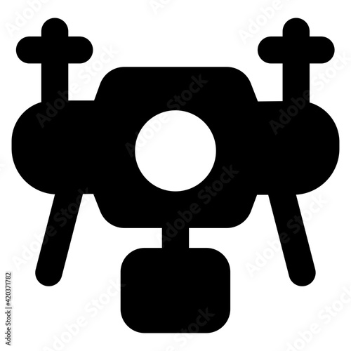 
Filled design of drone delivery icon

