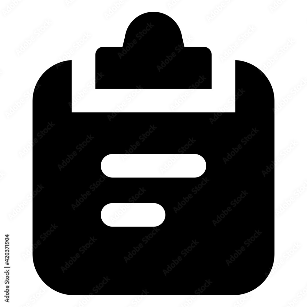 An icon design of clipboard paper
An icon design of clipboard paper