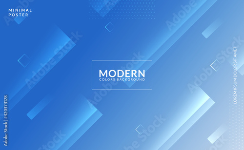 Abstract blue square with lines pattern background