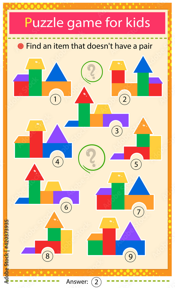 Find a set that does not have a pair. Puzzle for kids. Matching game, education game for children. Toy pyramids. Worksheet to develop attention. Find a set that does not have a pair. Puzzle for kids. Matching game, education game for children. Toy pyramids. Worksheet to develop attention.