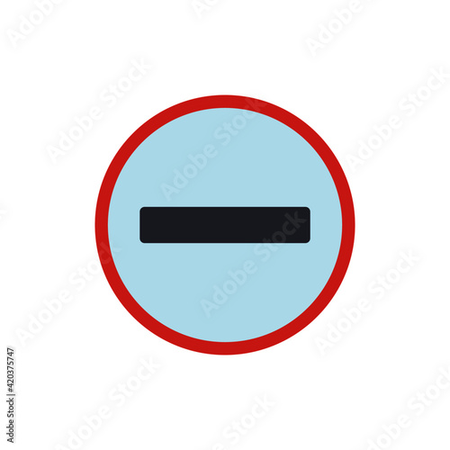 Caution, do not enter sign in solid black flat shape glyph icon, isolated on white background