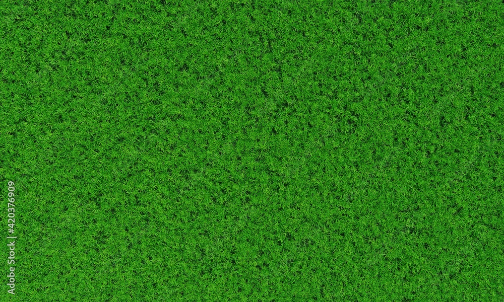 Top view Fresh green lawns for background, backdrop or wallpaper. Plains and grasses of various sizes are neat and tidy. The lawn surface is evenly shining and bright.3D Rendering Top view Fresh green lawns for background, backdrop or wallpaper. Plains and grasses of various sizes are neat and tidy. The lawn surface is evenly shining and bright.3D Rendering
