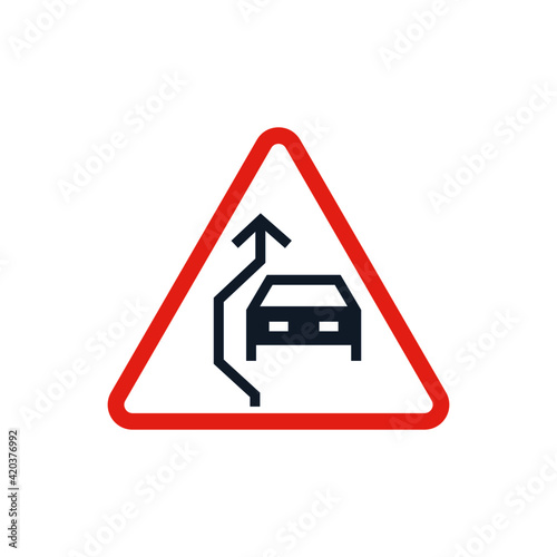 Overtaking Sign icon, isolated on white background