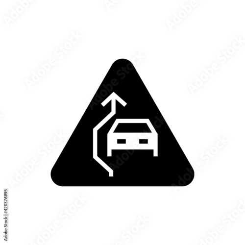 Overtaking Sign icon, isolated on white background
