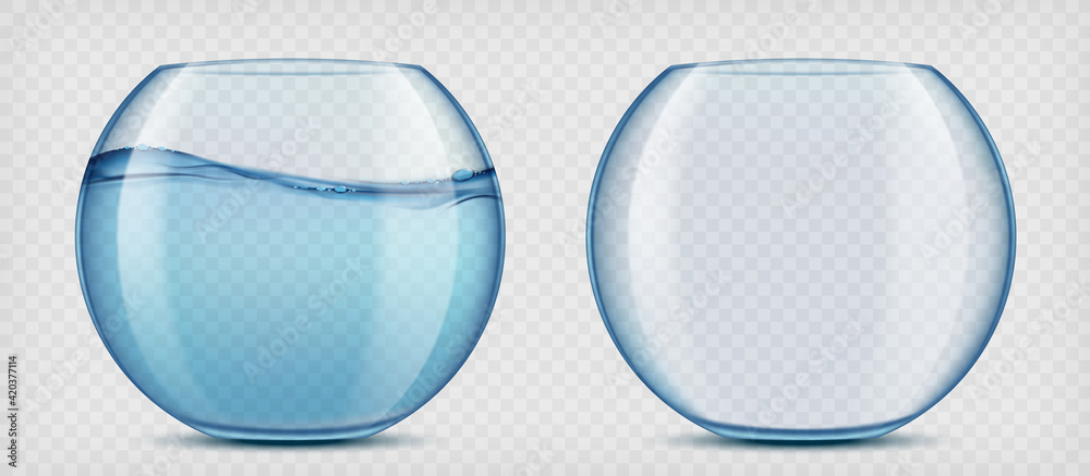 © Trifonenko Ivan - Glass aquariums with water and empty © Trifonenko Ivan - Glass aquariums with water and empty