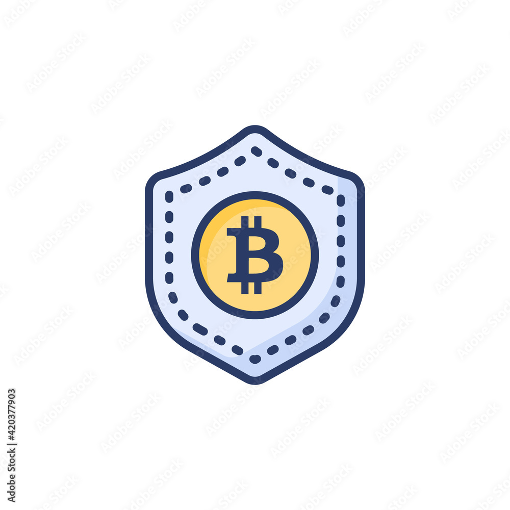 Obraz premium Bitcoin Security icon in vector. Logotype
