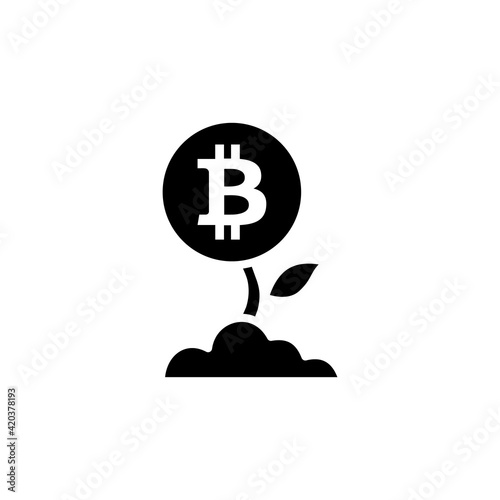 Bitcoin Farm icon in vector. Logotype