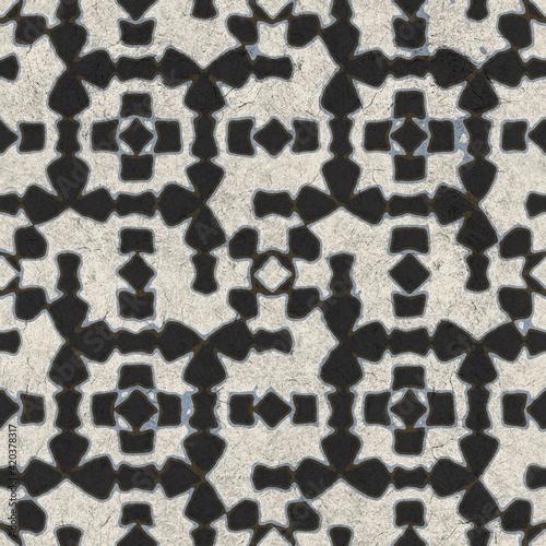 Seamless funky grungy pattern motif for print. High quality illustration. Non print of weird textured dabs of color on paper texture. For surface design printing or any sort.