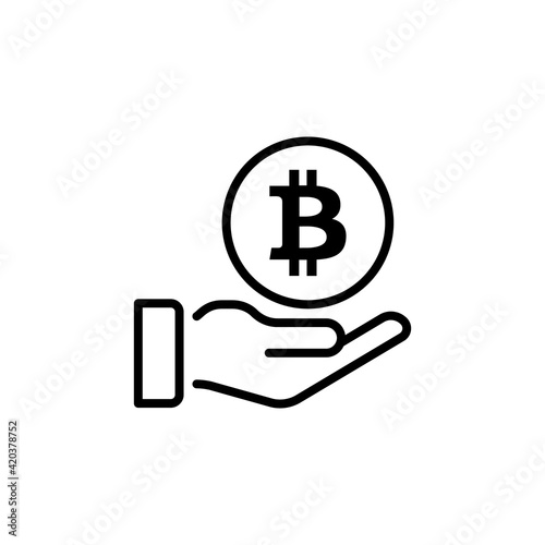 Bitcoin Deposit icon in vector. Logotype