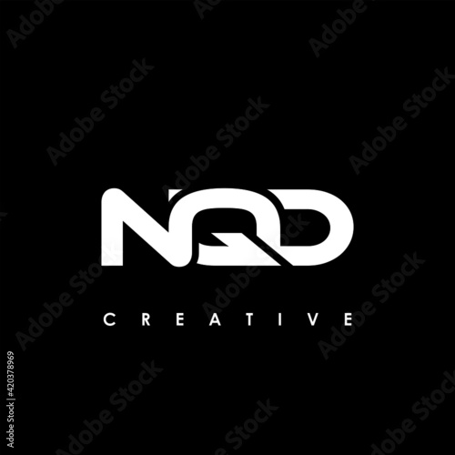 NQD Letter Initial Logo Design Template Vector Illustration