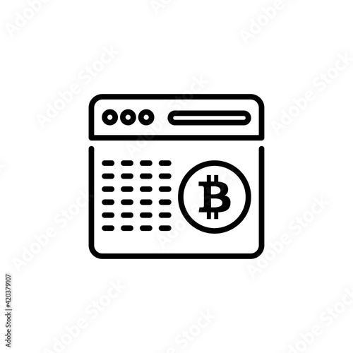 Bitcoin Encryption icon in vector. Logotype