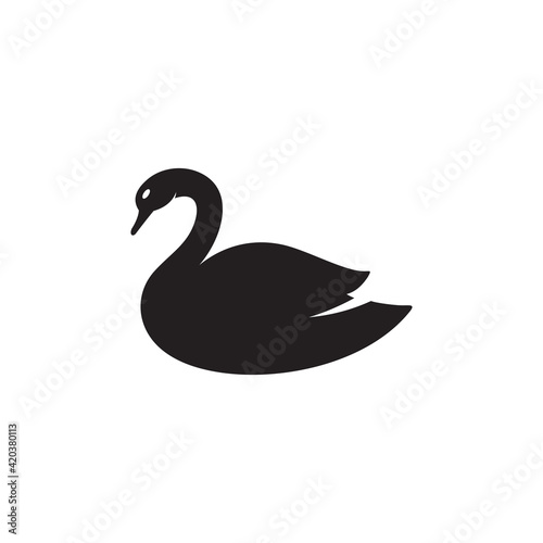 Fototapeta Naklejka Na Ścianę i Meble -  swan icon symbol sign vector
